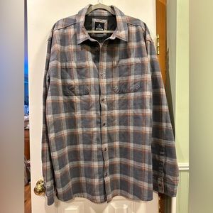 PrAna Brayden mens XXL heavy flannel shirt-NWOT